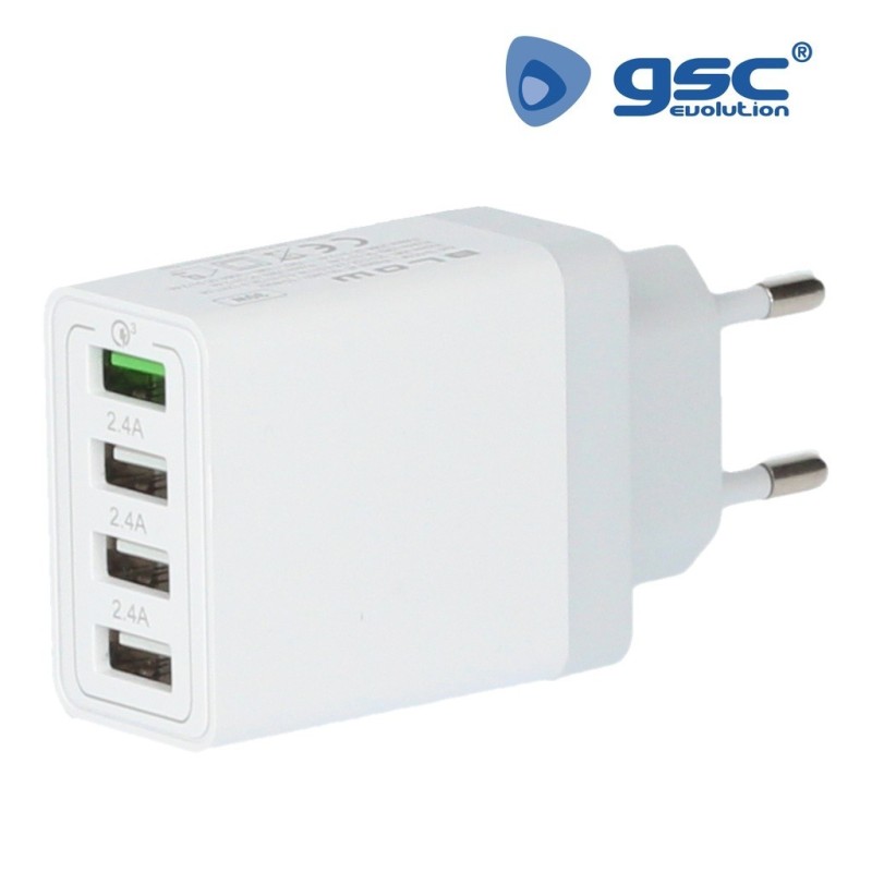 Cargador movil 230v a 4 USB
