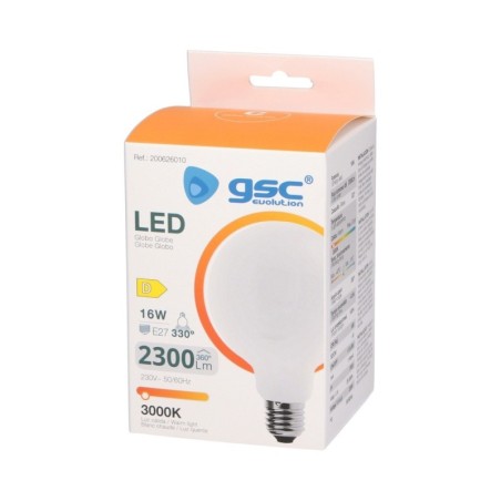 Bombilla Globo Cristal E27 16w 3000K
