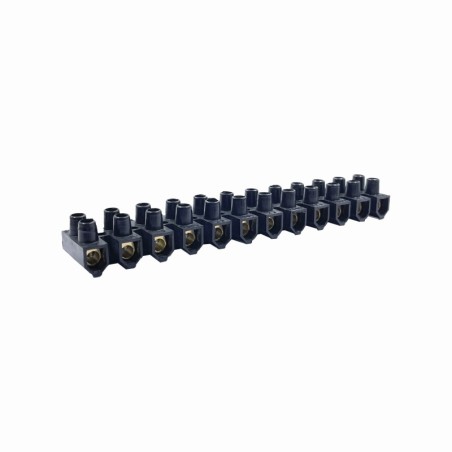 10 tiras Regleta conexión 10mm NEGRA