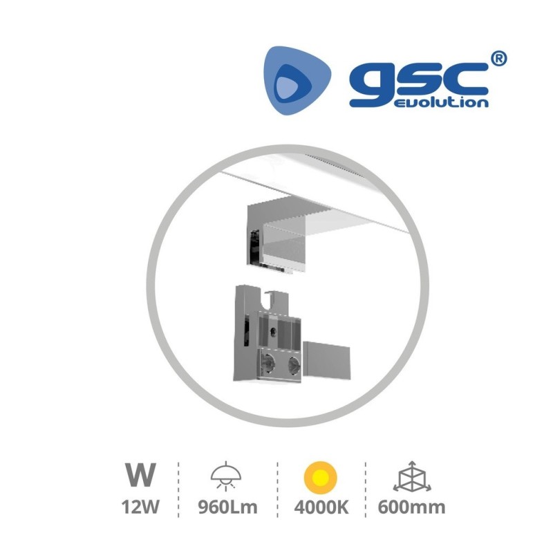 Aplique LED 8w Cromo para baño 4000K 960lm