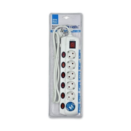 Base Múltiple 6 Tomas con Interruptor 1,5M