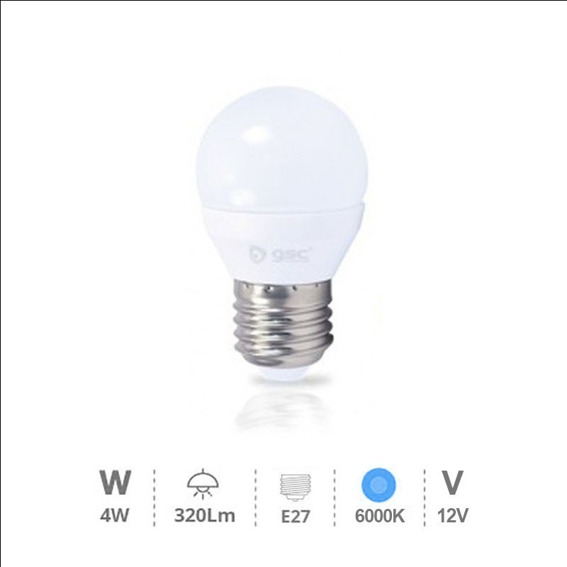 Lámpara LED 12v E27 4w 6000K