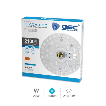 Placa LED Imantada para plafón 20w 6500K