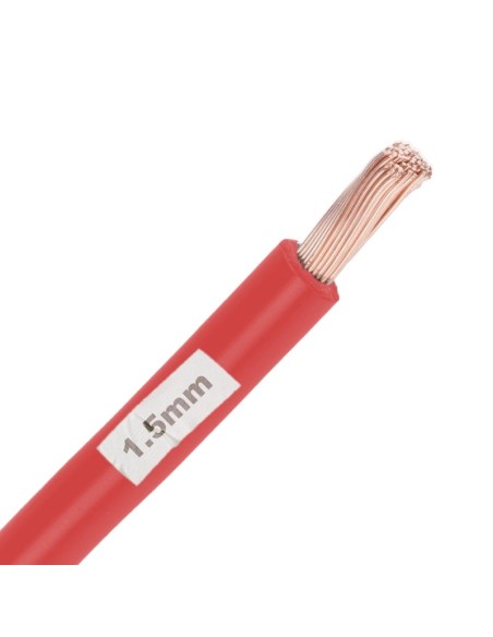 Rollo 200M Cable Unifilar Flexible Rojo 1.5mm²