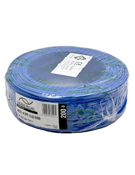 Rollo 200M Cable Unifilar Flexible Azul 1.5mm²