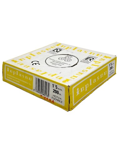 Rollo 200M Cable Unifilar Flexible Tierra 1.5mm²
