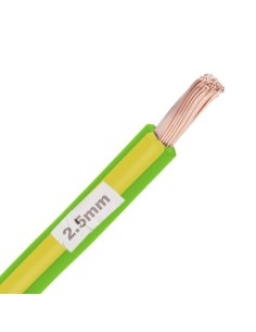 Rollo 200M Cable Unifilar Flexible Tierra 2.5mm² 2