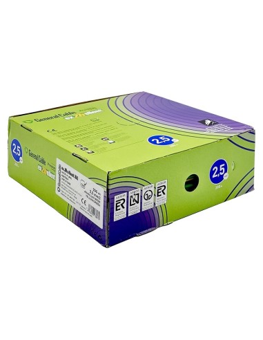 Rollo 200M Cable Unifilar Flexible Tierra 2.5mm²