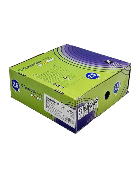Rollo 200M Cable Unifilar Flexible Azul 2.5mm²