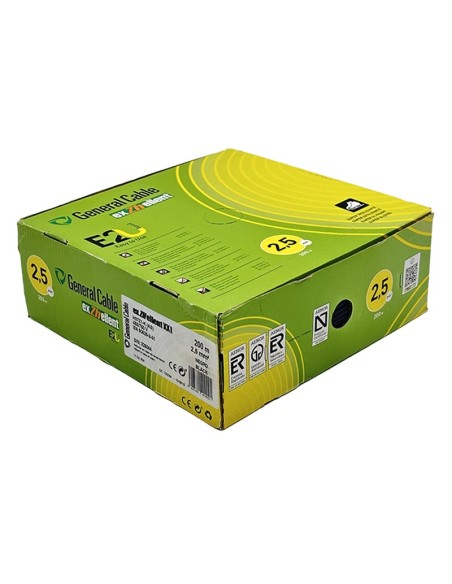 Rollo 200M Cable Unifilar Flexible Negro 2.5mm²