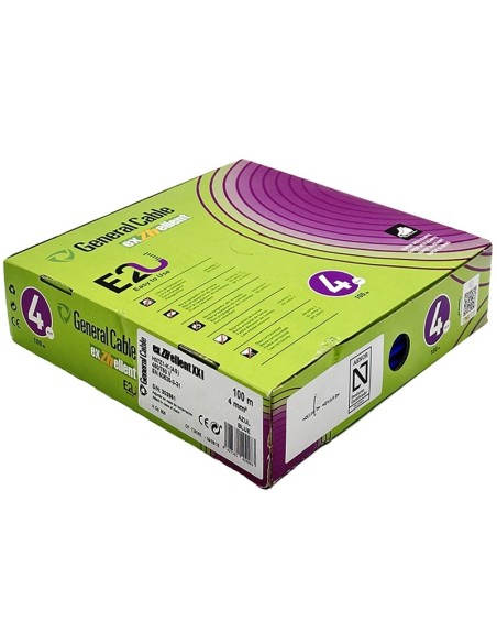 Rollo 100M Cable Unifilar Flexible Azul 4mm²