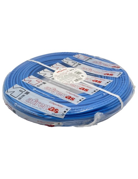 Rollo 100M Cable Unifilar Flexible Azul 10mm²