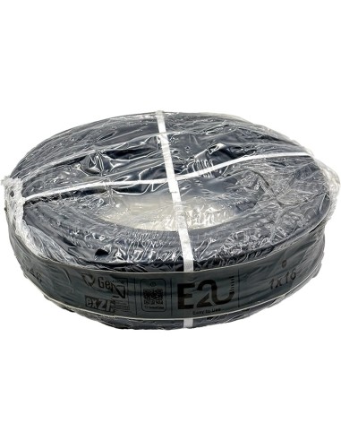 Rollo 100M Cable Unifilar Flexible Negro 16mm²