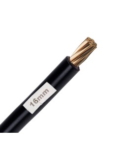Cable Unifilar Semi Rígido Negro 16mm²