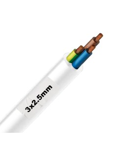 Rollo 100m Manguera Blanca 3x2.5 mm² 2