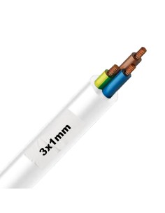 Rollo 100m Manguera Blanca 3x1mm² 2