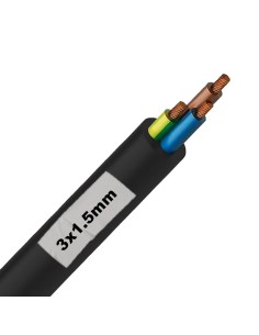 Rollo de 100Mts Manguera Multifilar Negra 3x1.5mm² 2