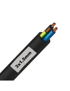 Manguera Multifilar Negra 3x1.5mm²