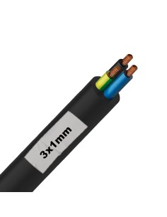 Manguera Multifilar Negra H05VV-F 3x1mm²