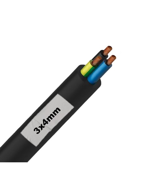 Manguera Negra Multipolar 3x4mm²