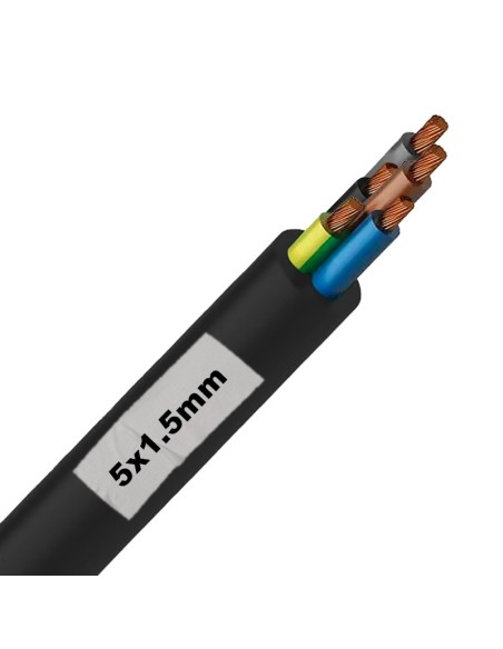 Manguera Negra Multipolar 5x1.5mm²