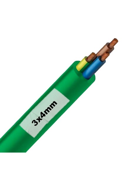Manguera Verde Multifilar 3x4mm²