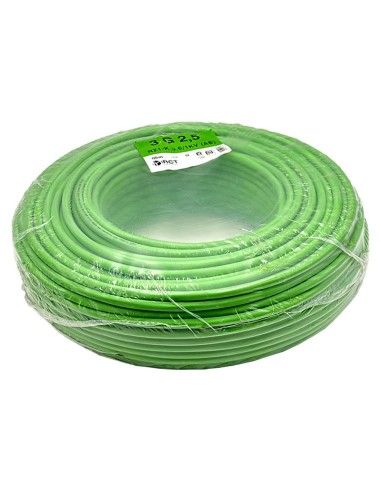 Rollo 100M de Manguera Verde Multifilar 3x2.5 mm²