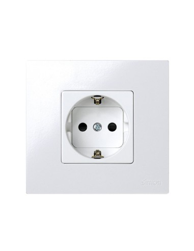 Enchufe 16A T.T. Lateral Schuko Blanco Simon 27