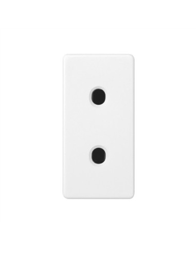 Enchufe Bipolar Estrecho sin T.T. Blanco Nieve...