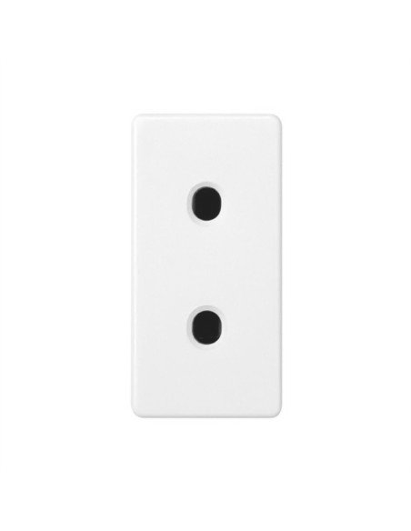 Enchufe Bipolar Estrecho sin T.T. Blanco Nieve Simon 27