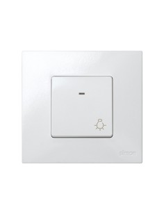 Pulsador Luz Luminoso Blanco Nieve Simon 27 2