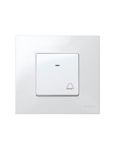 Pulsador Campana Luminoso Blanco Simon 27