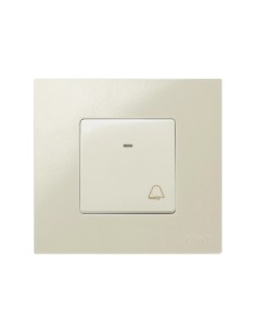 Pulsador Campana para Timbre con Luminoso Marfil Simon 27160-62 2