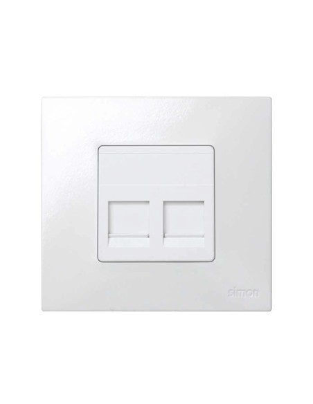 Tapa para 2 Conectores Internet RJ45 AMP SIMON 27486-35