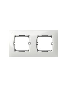 Placa de 2 Elementos Blanco Simon 27