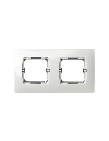 Placa de 2 Elementos Blanco Simon 27