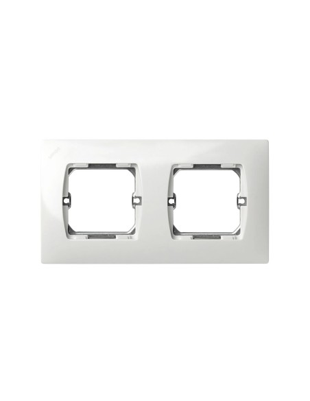 Placa de 2 Elementos Blanco Simon 27