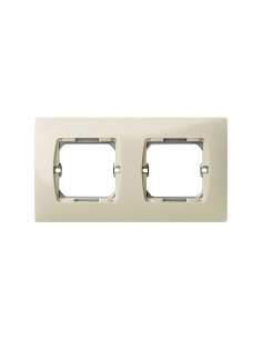 Placa de 2 Elementos Marfil Simon 27
