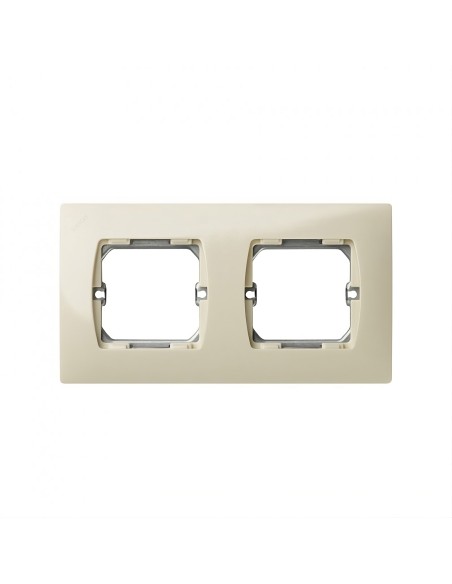 Placa de 2 Elementos Marfil Simon 27