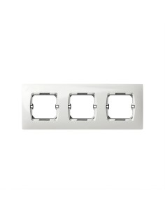 Placa de 3 Elementos Blanco Simon 27