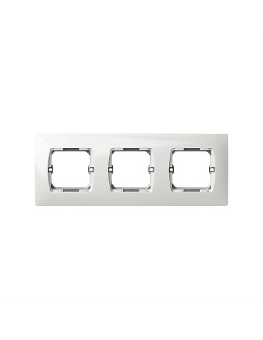 Placa de 3 Elementos Blanco Simon 27