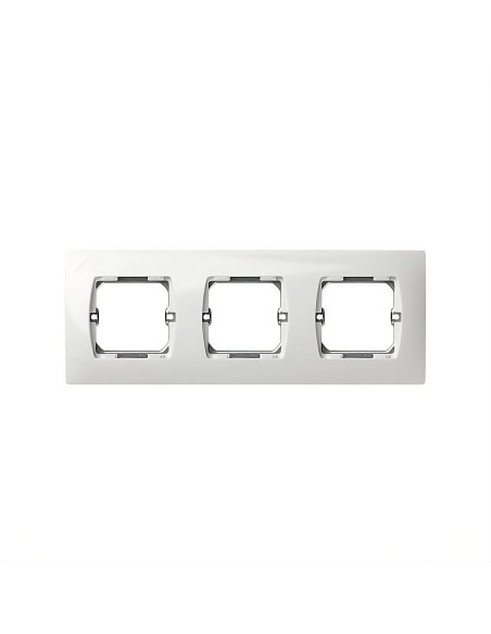 Placa de 3 Elementos Blanco Simon 27
