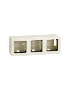 Caja de superficie 3 Elementos Marfil Simon 27