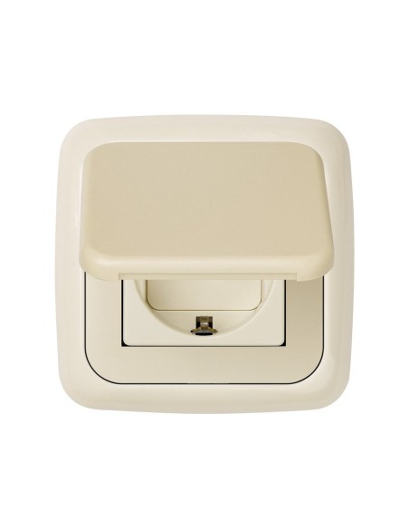 Tapa Abatible para base de enchufe schuko Marfil Simon 31