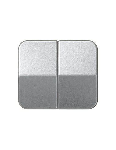 Tecla doble color Aluminio Simon 75