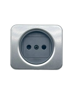 Tapa base de enchufe bipolar Aluminio Simon 75