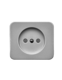 Tapa base de enchufe bipolar Gris Simon 75