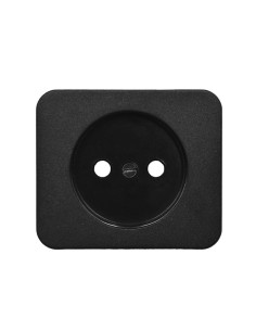 Tapa base de enchufe bipolar Negro Simon 75