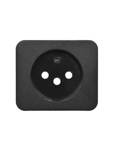 Tapa Enchufe 2P+TT Negra Simon 75