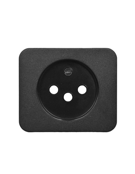 Tapa Enchufe 2P+TT Negra Simon 75